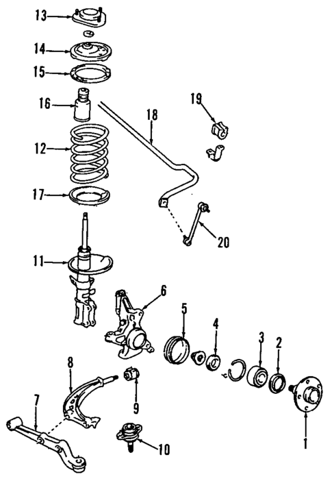 Suspension Components for 1996 Toyota Previa #2