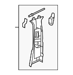 21269055268R95 - Body: Upper Center Pillar Trim for Mercedes-Benz Image