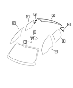 68082407AC - Glass: Front Door Glass, Left for Mopar Image