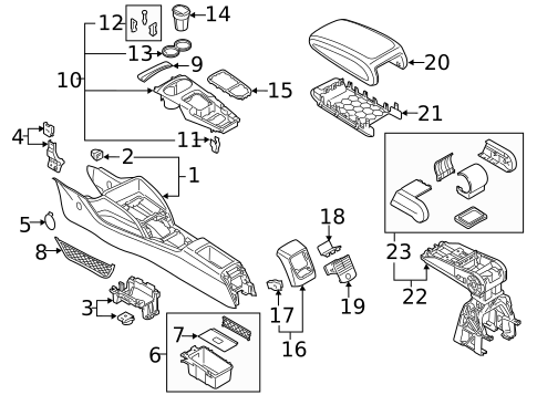 Console for 2018 Audi A3 Quattro #0