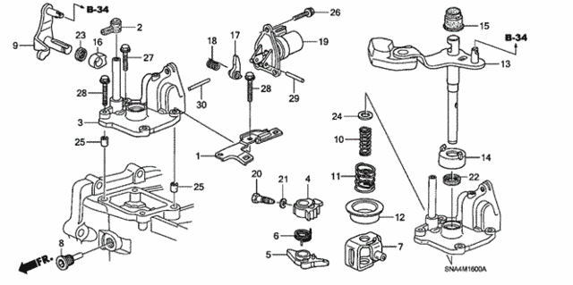 MT Shift Arm - Shift Lever (2.0L) for 2007 Honda Civic #0