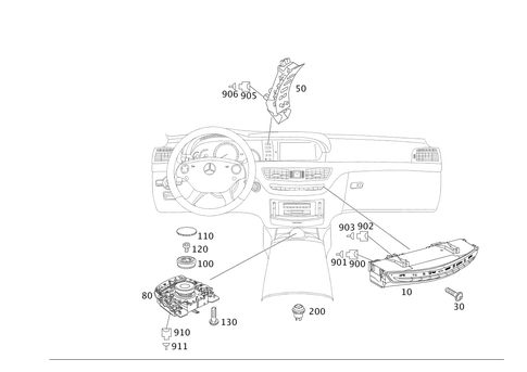 Switch in Instrument Panel and Center Console for 2012 Mercedes-Benz S400 #0