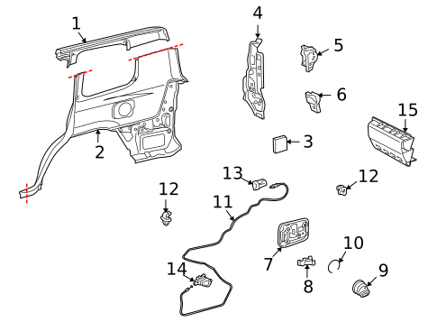 Quarter Panel & Components for 2010 Toyota Land Cruiser #0