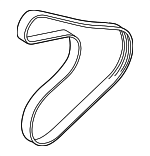 252122B720 - Cooling System: Serpentine Belt for Kia: Forte, Forte Koup, Forte5, Optima, Soul Image