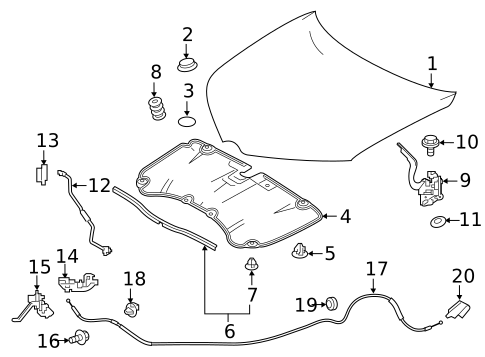 Hood & Components for 2016 Scion iM #0