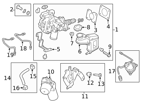 Master Cylinder - Components On Dash Panel for 2020 Kia Optima #0