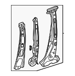 5H4809219F - Body: Center Pillar for Volkswagen Image