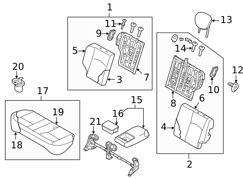 Rear Seat for 2017 Nissan Versa Note #0