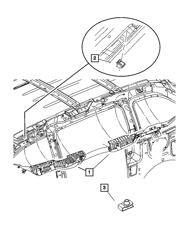 « 4680532AD – Interior Trim : Coussin Anti-chocs Latéral Rideau, Côté Droit pour Mopar Image »