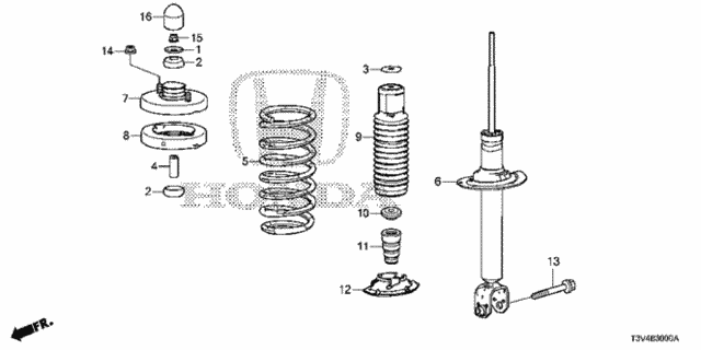 Rear Shock Absorber for 2014 Honda Accord #0