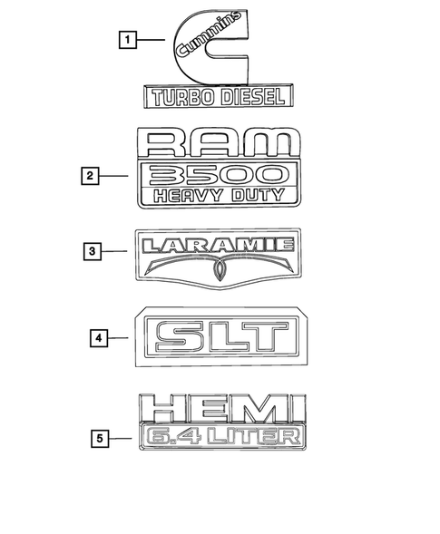 Nameplates for 2017 Ram 3500 #2