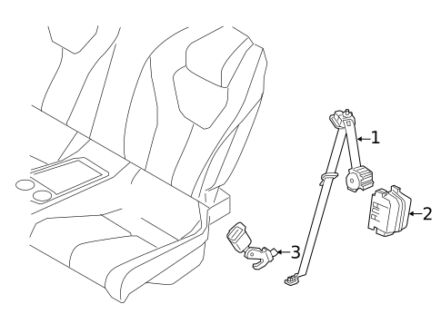 Rear Seat Belts for 2020 INFINITI Q60 #0