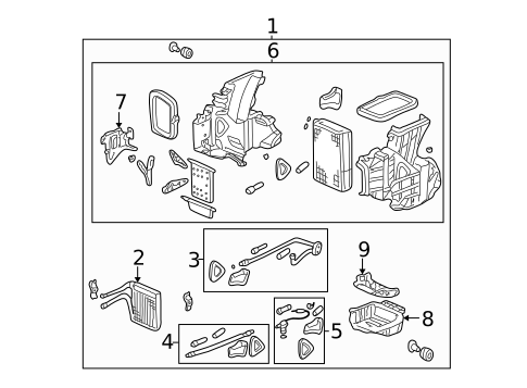 Evaporator & Heater Components for 1999 Honda Odyssey #0