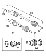 4668936AA - : Axle Half Shaft, Right for Mopar Image