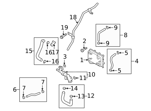 Oil Cooler for 2025 Hyundai Palisade #0