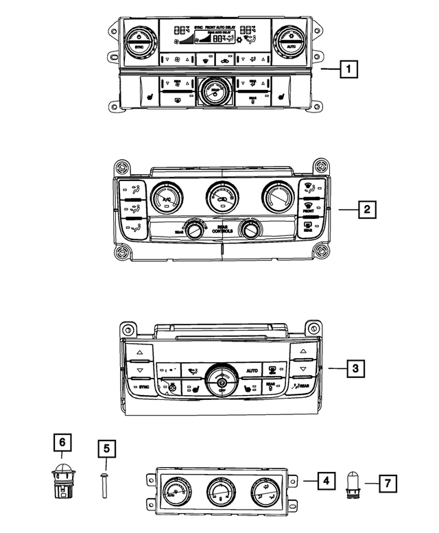 55111235AI - Air Conditioners and Heaters: A/c And Heater Control for Mopar Image