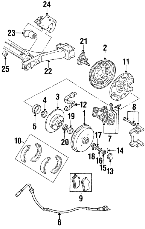 Rear Brakes for 1993 Volkswagen Golf #0
