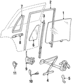 76360SA6000 - Body: Door Glass for Honda: Accord Image