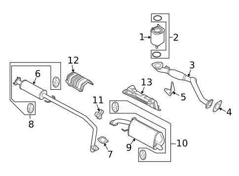 Exhaust & Tail Pipes for 2007 Chevrolet Aveo #0
