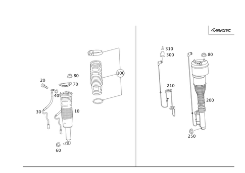 Spring Strut and Spring Strut Mounting Front for 2007 Mercedes-Benz CL550 #0