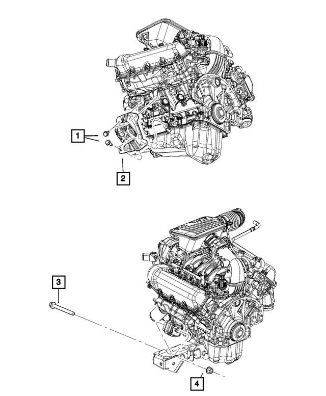 6507388AA - 3.7L Gas; Engine: Hex Flange Head Bolt, Mounting for Mopar Image