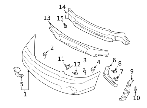 Bumper & Components - Front for 2004 Subaru Baja #0
