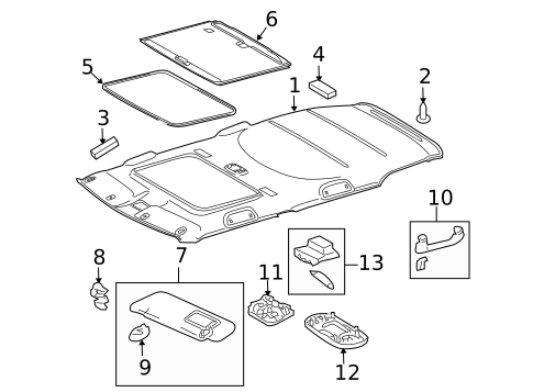 Interior Trim - Roof for 2010 Scion xB #1