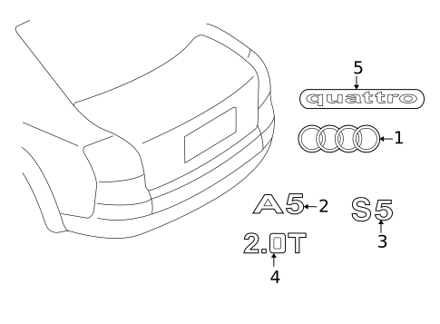 Exterior Trim - Trunk for 2018 Audi RS5 #0