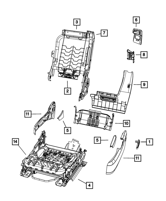 « 1FK07XDHAD – Interior Trim : Dispositif D`inclinaison Manette, Côté Gauche pour Mopar Image »