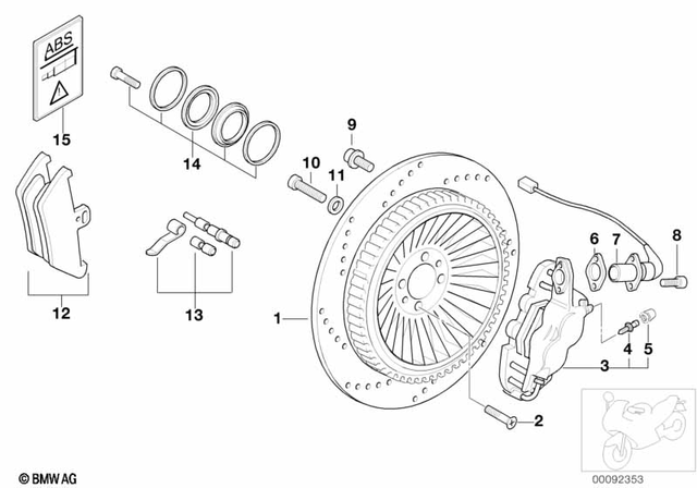 34217711093 - Brakes: Rear Brake Disc - Abs for BMW-Motorrad Image