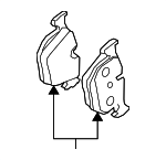 34216768471 - Brakes: Brake Pads for BMW: 528i, 528i xDrive, 528xi, 535i, 535i GT, 535i xDrive, 535xi, 545i, 550i, 645Ci, 650i, 745i, 745Li, 750i, 750Li, 760i, 760Li, Alpina B7, M3, M5, M6, X5, X6 Image