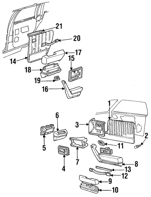 Interior Trim for 1987 Oldsmobile Cutlass Ciera #0