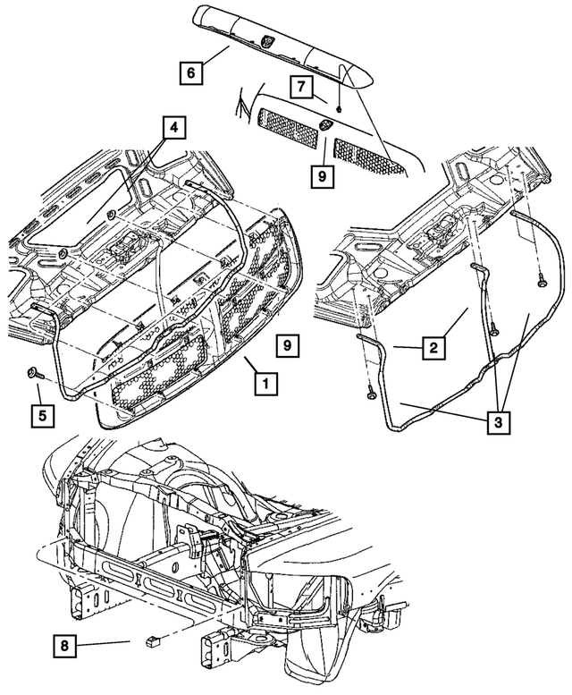 5JY10PR4AF - Cooling: Radiator Grille for Mopar Image