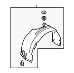 86811K9000 - Body: Fender Liner for Hyundai: Veloster N Image