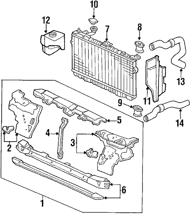 74172SD4020 - Cooling System: Mount Bracket Cushion for Acura Image