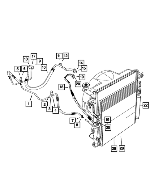 Air Conditioner and Heater Plumbing for 2008 Dodge Nitro #0