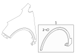 11561329 - Body: Wheel Arch Molding Clip for GM Image