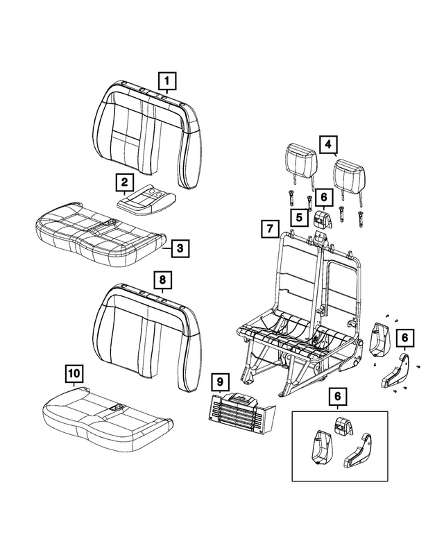 5SG43JXWAA - : Front Seat Back Cover for Mopar Image