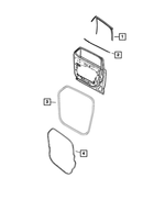 Front Door Flush Glass Weatherstrip, Right