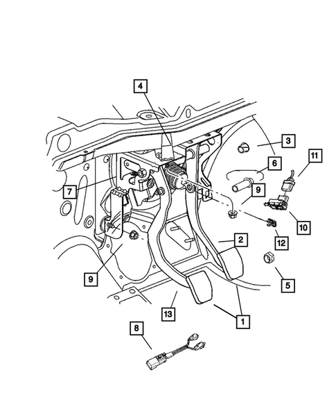 Clutch Pedals for 2008 Chrysler PT Cruiser #5