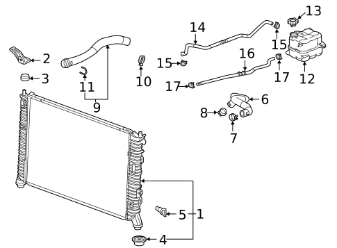 Radiator & Components for 2019 Chevrolet Silverado 1500 #27
