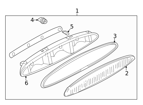 High Mounted Stop Lamp for 2000 Mazda MPV #0