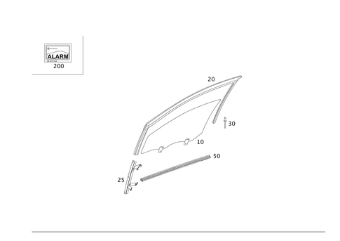 Front Door Windows for 2002 Mercedes-Benz S500 #0