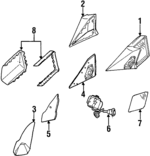 1248105216 - Body: Mirror Assembly for Mercedes-Benz Image