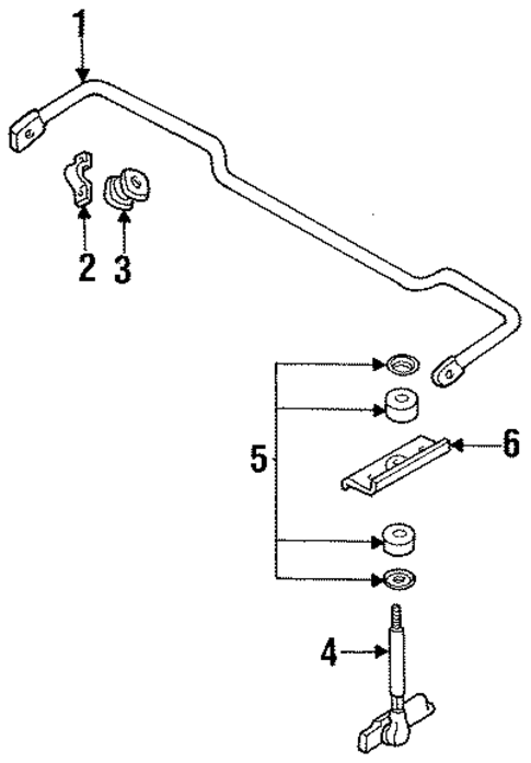 Stabilizer Bar & Components for 1994 Mercury Villager #0