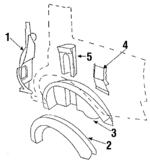 20471721 - Body: Lock Pillar for Buick: Electra | Oldsmobile: 98 Image