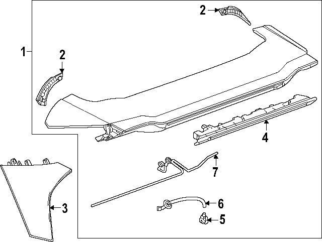 26453668 - : Spoiler Assembly for Chevrolet: Blazer EV Image