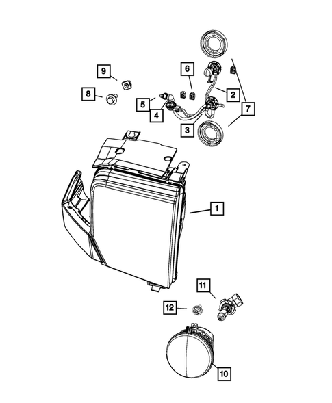 Lamps-Interior and Exterior for 2008 Jeep Commander #2
