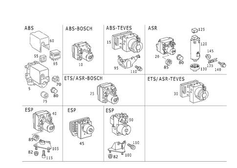Hydraulic Unit for 2000 Mercedes-Benz C43 AMG #1