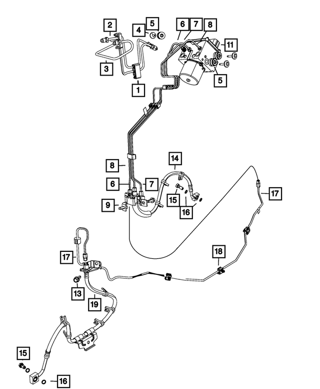 6508720AA - Brakes: Brake Tube Clip for Mopar Image image
